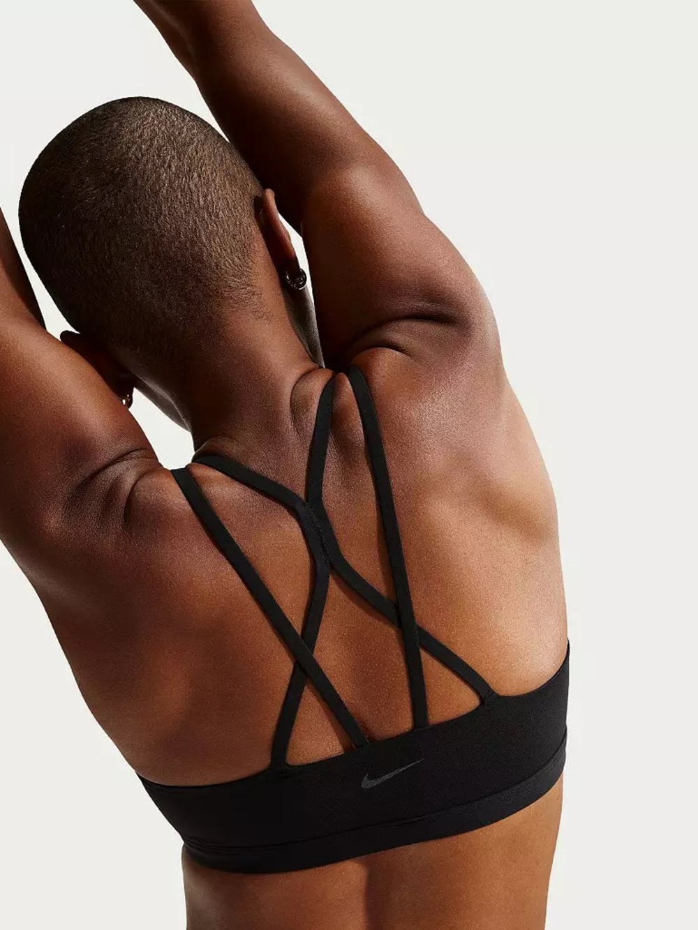 NEW Nike Women's Zenvy Strappy Light-Support Padded Sports Bra Large